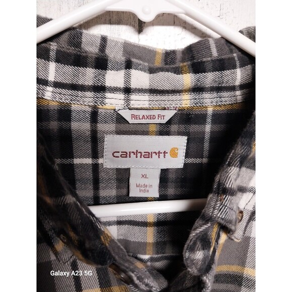 Carhartt Flannel Relaxed Fit Long Sleeve Shirt Men's  Plaid Multicolor Size XL - Picture 4 of 7